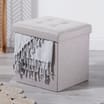 Home Collections Small Linen Folding Ottoman