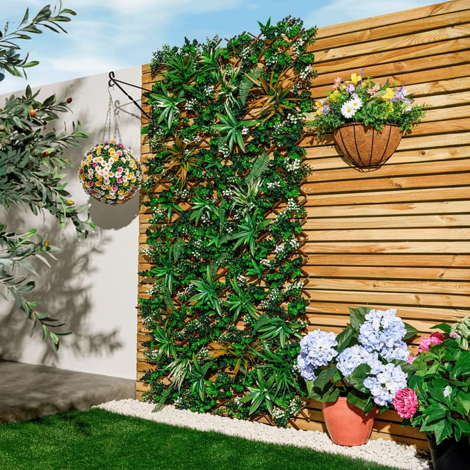 Jardin Artificial Mixed Leaf Expandable Willow Trellis 90 x 180cm