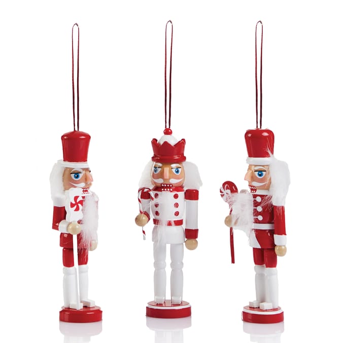 Winter Charm Nutcracker Tree Decoration 3 Pack