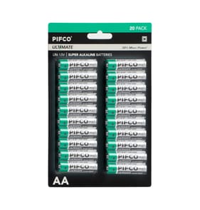 Pifco AA Ultimate Super Alkaline Batteries 20 Pack