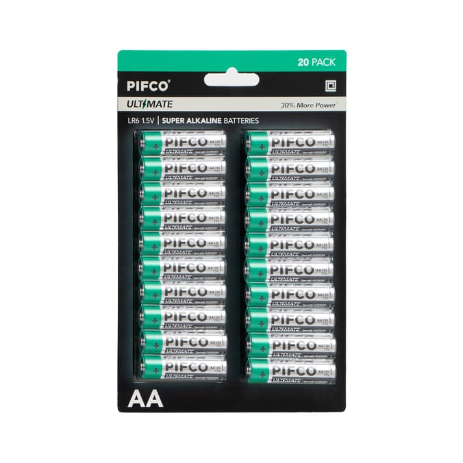 Pifco AA Ultimate Super Alkaline Batteries 20 Pack