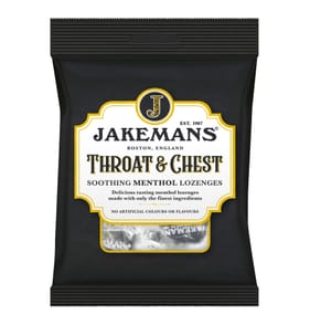 Jakemans Throat & Chest Soothing Menthol Lozenges 160g x 10 Packs