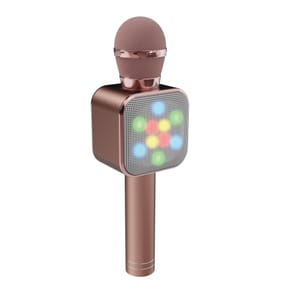 Equatech 3in1 Karaoke Machine with Flashing Lights - Rose Gold