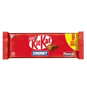 KitKat Chunky Snacksize Milk Chocolate Bar 9 Pack Multipack 288g