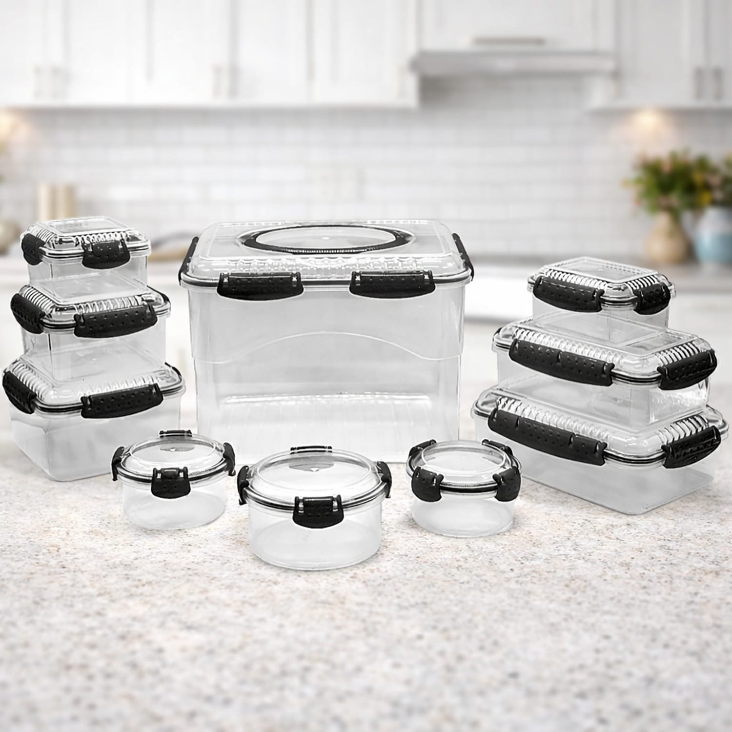 Essential Storage Containers Everyday Essentials Food Storage Containers 20 Piece | Home Bargains