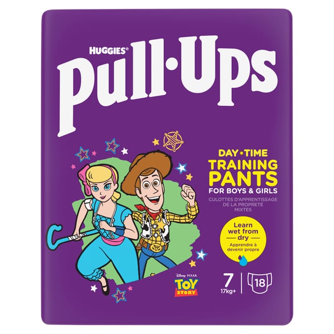 Huggies Pull Ups Unisex Day Time Training Nappy Pants 18's Size 7