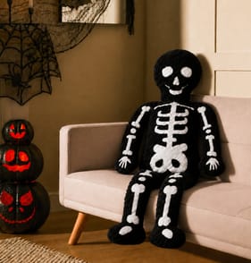 Hallow Scream Steve The Skeleton Cushion Decoration 5FT