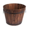 Jardin Hand Crafted Round Wooden Planter