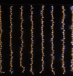 Prestige Mains Operated LED Waterfall Curtain Lights - Warm/Cool White