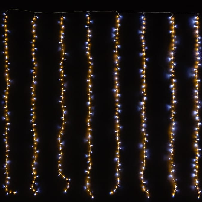 Prestige Mains Operated LED Waterfall Curtain Lights - Warm/Cool White