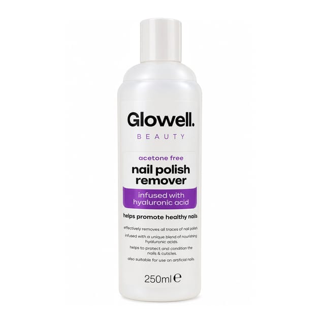 Glowell Beauty Acetone Free Nail Polish Remover 250ml | Home Bargains