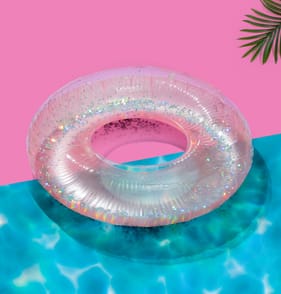 Hello Summer Inflatable Glitter Swim Ring