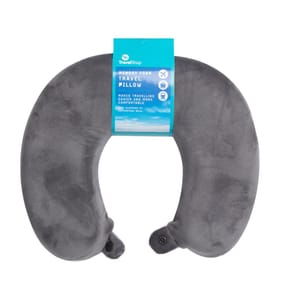 Travel Shop Memory Foam Travel Pillow - Grey