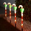 Prestige Battery Operated LED Candy Cane Stake Lights 4 Pack - Candy Cane