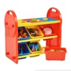 Liberty House Toys 6-Bin Storage Organiser Unit With Construction Tabletop
