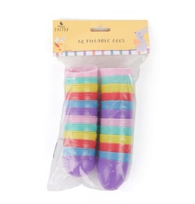 Happy Easter Fillable Eggs 12 Pack