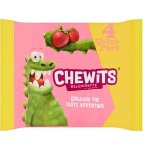 Chewits Strawberry Flavour 4 x 30g