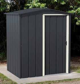 StoreMore Sapphire Apex Metal Shed 5x4ft - Green