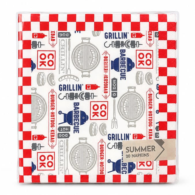 Summer BBQ Napkins 20 Pack