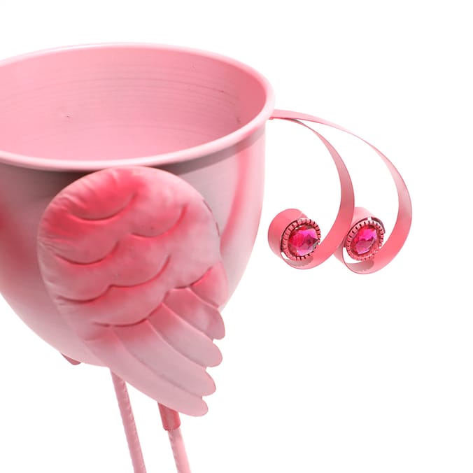 Jardin Metal Flamingo Pot