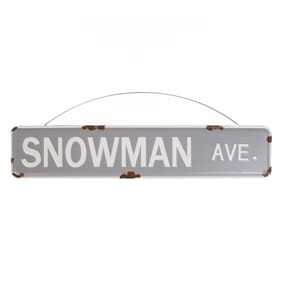 Nordic Spirit Metal Hanging Sign - Snowman