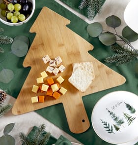 Home Collections Christmas Tree Bamboo Serving Board