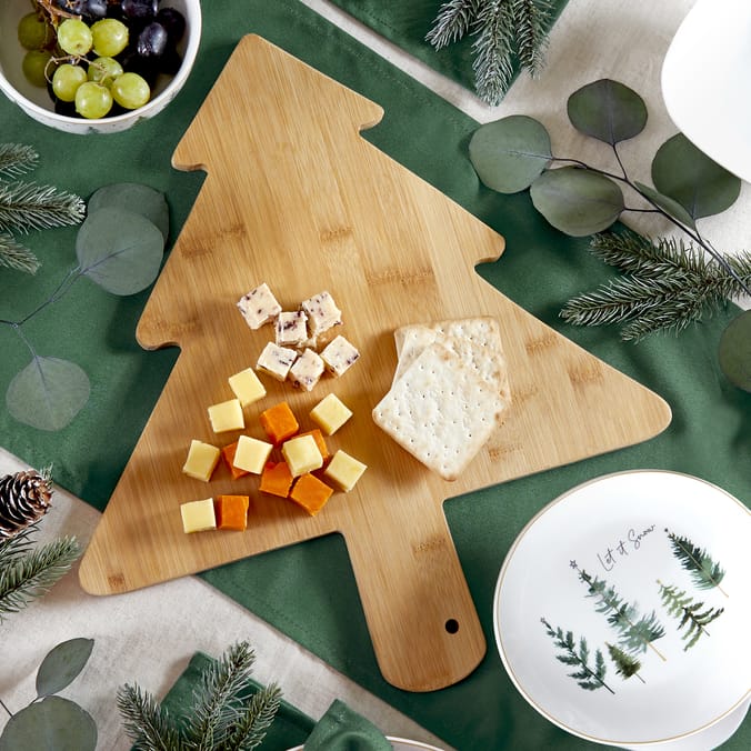 Home Collections Christmas Tree Bamboo Serving Board