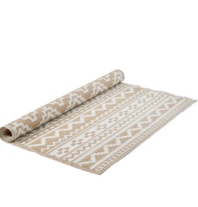 The Outdoor Living Collection Garden Rug 120 x 180cm - Beige Aztec