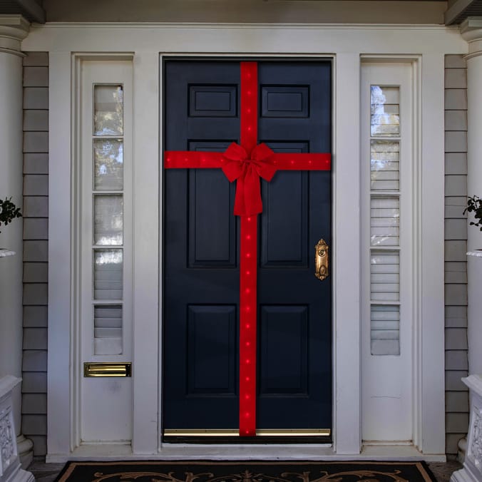 Festive Feeling Light Up Door Bow