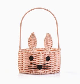 Hoppy Easter Bunny Novelty Basket - Pink 