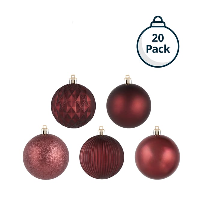 Festive Feeling 8cm Christmas Bauble 20 Pack
