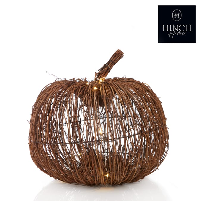 Hinch Home Small Light-Up Vine Pumpkin