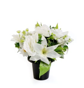 Home Collections Graveside Flower Pot - White