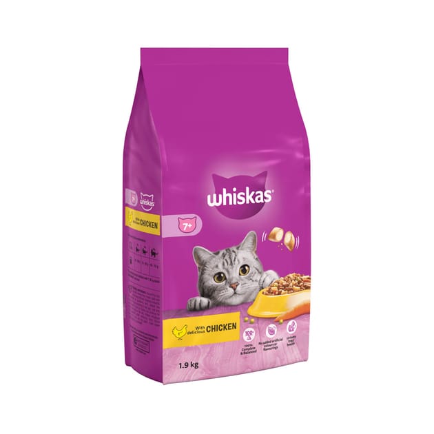 Whiskas Cat Food Farmfoods Whiskas Senior 7+ With Chicken Dry Cat