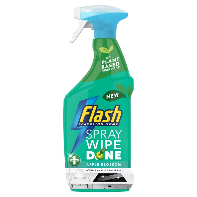Flash Antibacterial Spray Wipe Done Multi Purpose Cleaner Apple 800ml