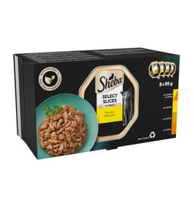 Sheba Select Slices Mixed Poultry Collection in Gravy Cat Food Trays 8 x 85g