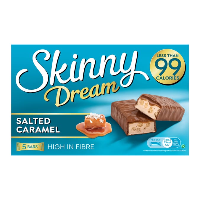Skinny Dream Bar 25g 5 Pack - Salted Caramel x10