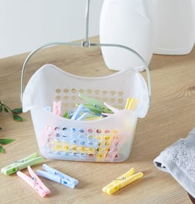 Utility Peg Basket With Hook + 50 Pegs