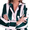 Originals Ladies Pink & Green Striped Pyjamas