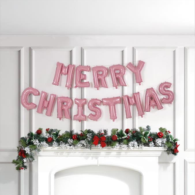 Festive Feeling Merry Christmas Balloon Banner