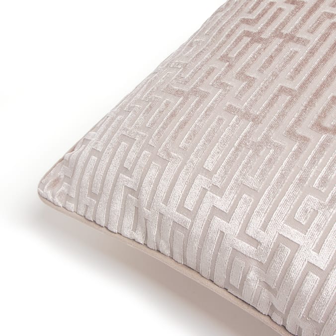 Home Collections Geo Velvet Cushion - Champagne