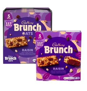 Cadbury Brunch Oats Bar 5 Pack Raisin 28g x8