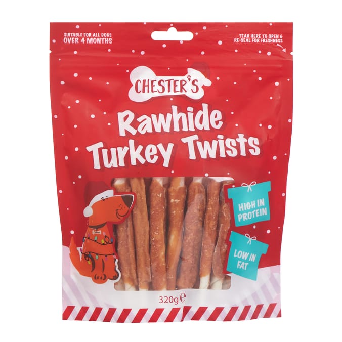 Chester's Rawhide Turkey Twists 320g