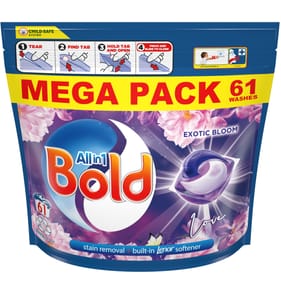Bold All-in-1 Pods Washing Liquid Capsules Exotic Bloom 61 Washes