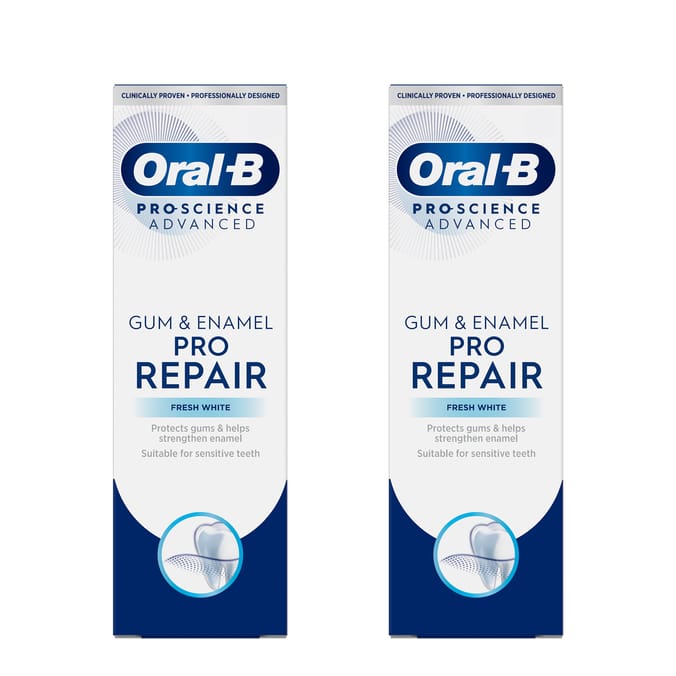 Oral-B Pro-Science Fresh White Toothpaste 75ml x2