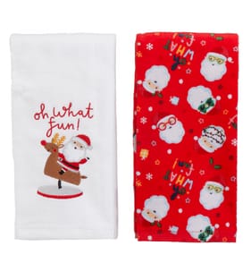 Festive Feeling Tea Towels 2 Pack - Santa 