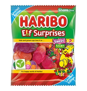 Haribo Elf Surprises Chewy Sweets Sharing Bag 160g - Sweet & Sour Fruit Flavour