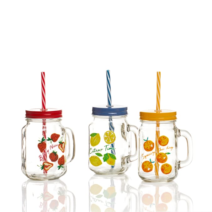 The Outdoor Edit Summer Mason Jar With Straw