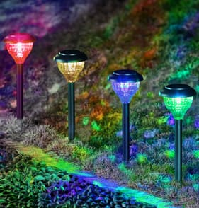 Firefly Colour Changing Casting Stake Solar Light 4 Pack