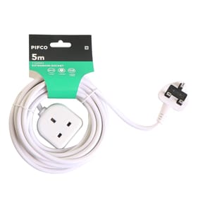 Pifco Extension Socket 5m - 1 Way Gang